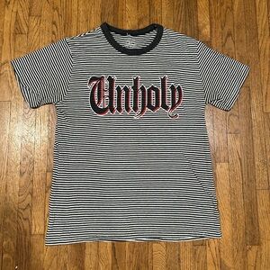 BlackCraft Striped Black and White 'Unholy' Tee XL